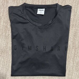 Gymshark Men's Size XXL Onyx Grey Sport Stripe Short Sleeve Performance Tee